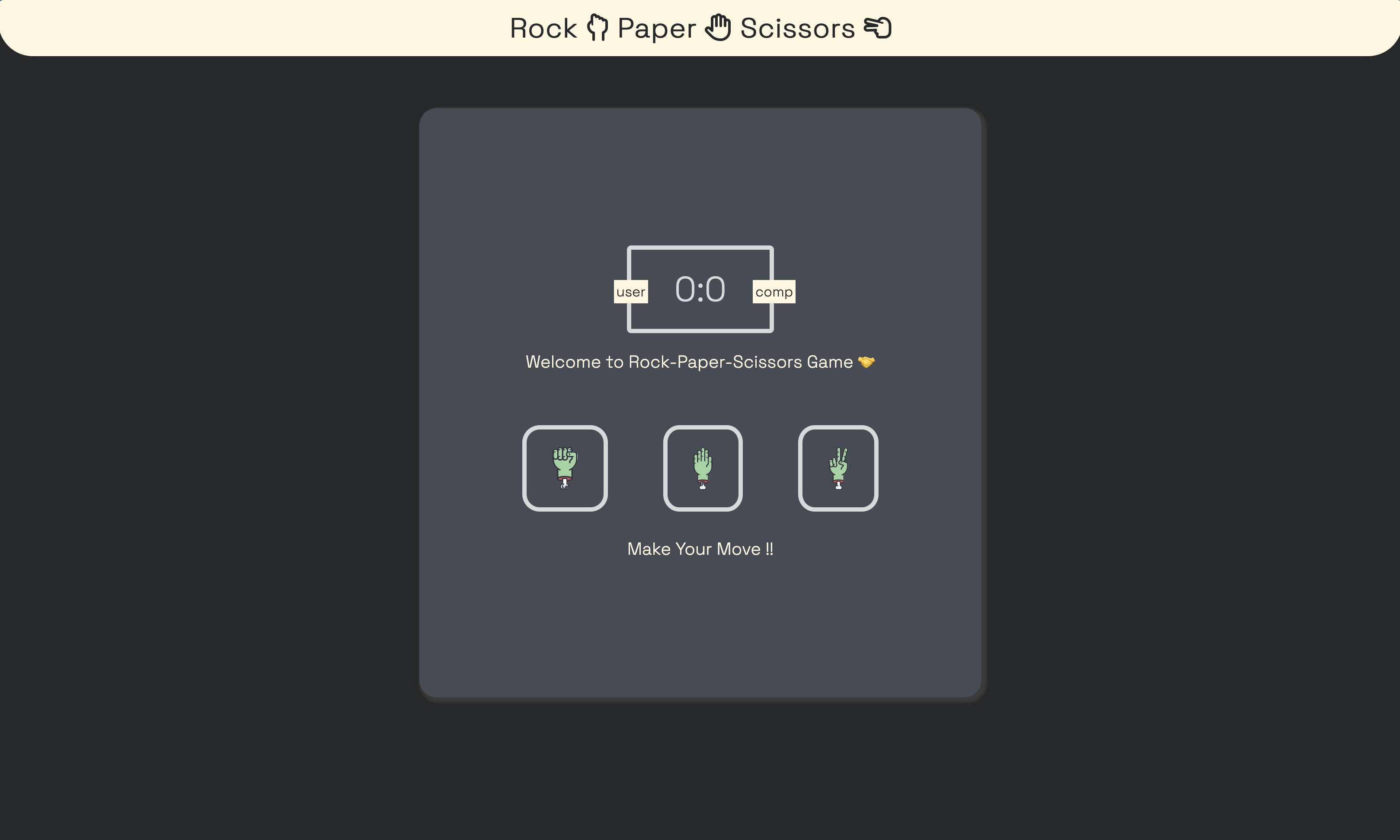 Rock Paper Scissors game